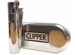 Clipper Αναπτήρας Μεταλλικός Μεγάλος - Chrome Metal