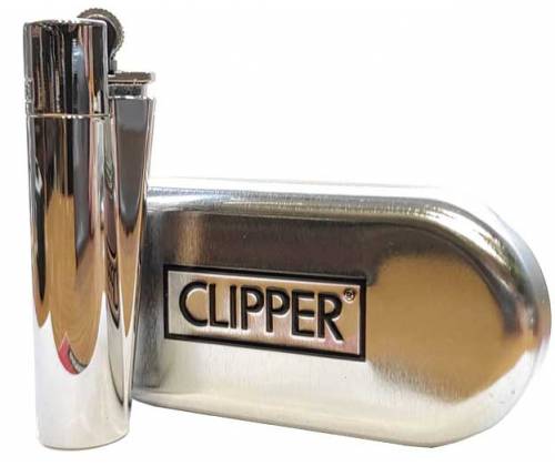 Clipper Αναπτήρας Μεταλλικός Μεγάλος - Chrome Metal - Price: 12,50€