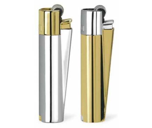 Clipper Αναπτήρας Μεταλλικός Μεγάλος - Gold & Silver Metal -  Price: 11,90€