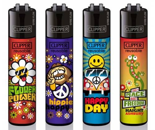 Clipper Lighter Large - Hippie #15 -  Price: 1,40€
