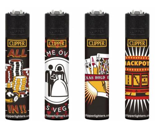 Clipper Αναπτήρας Μεγάλος - Las Vegas 2 Design - Τιμή: 1,10€