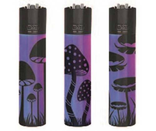 Clipper Αναπτήρας Μεταλλικός Μεγάλος - Icy Mushrooms - Τιμή: 12,50€