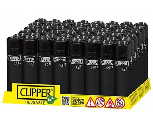 Clipper Αναπτήρας Μικρός Μαύρος - Soft Black Mini - Τιμή: 1,30€