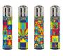 Clipper Αναπτήρας Μεγάλος - Pop Art Leaves - Τιμή: 1,30€