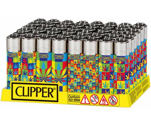 Clipper Αναπτήρας Μεγάλος - Pop Art Leaves - Τιμή: 1,30€