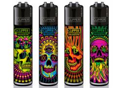 Clipper Αναπτήρας Μεγάλος - Trippy Skulls