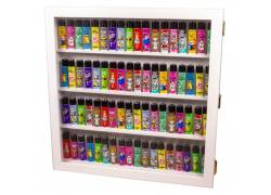 Clipper Ξύλινη Βιτρίνα Προβολής Λευκό για 72 Αναπτήρες Clipper