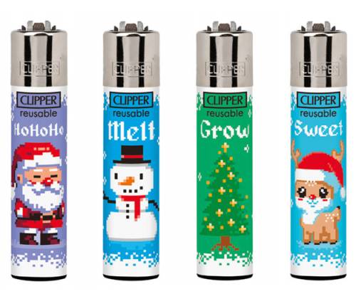 Clipper Αναπτήρας Μεγάλος - Winter Pixel - Τιμή: 1,30€