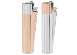 Clipper Αναπτήρας Μεταλλικός Μεγάλος - Rose Gold & Silver Metal