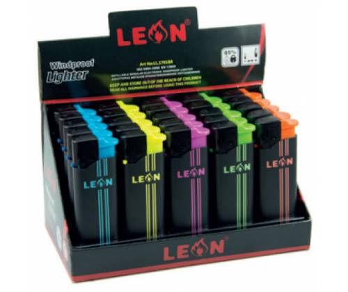 25x Leon Αναπτήρας Αντιανεμικός - Μεγάλος Blacklight (170188) - Τιμή: 21,75€