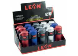 15x Leon Αναπτήρας Αντιανεμικός - Μεγάλος Metallic Barrel Jetflame (170232)