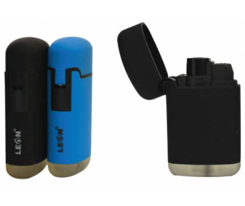 15x Leon Αναπτήρας Αντιανεμικός - Μεγάλος Cobble Fluo Blue & Black (170249) -  Price: 22,50€
