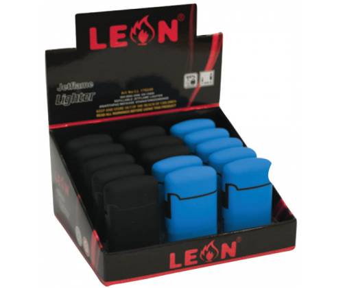 15x Leon Αναπτήρας Αντιανεμικός - Μεγάλος Cobble Fluo Blue & Black (170249) -  Price: 22,50€