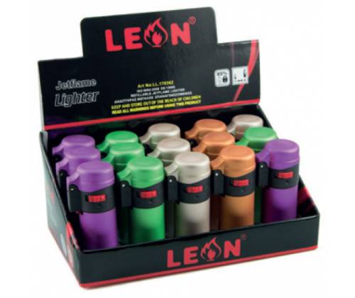 15x Leon Αναπτήρας Αντιανεμικός - Μεγάλος Prestige Barrel Jetflame (170362) - Τιμή: 22,50€