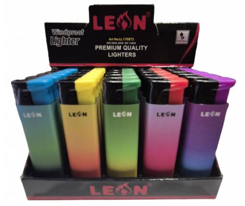 25x Leon Αναπτήρας Αντιανεμικός - Μεγάλος Exciting Colors Turbo (170973) - Τιμή: 20,50€