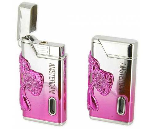 Αναπτήρας Αντιανεμικός Μεταλλικός - Amsterdam Pink Mushroom - Τιμή: 9,90€