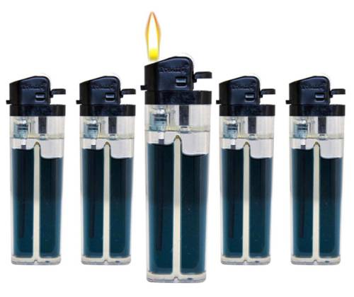 Αναπτήρας Πέτρας Διάφανος Απλός - «Black Gas» - 5 τεμ. - Τιμή: 1,95€