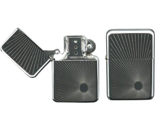 Αναπτήρας Λαδιού Πέτρας - Ασημί Sun σε Μεταλλικό Κουτί Δώρου (3042) - Τιμή: 6,80€