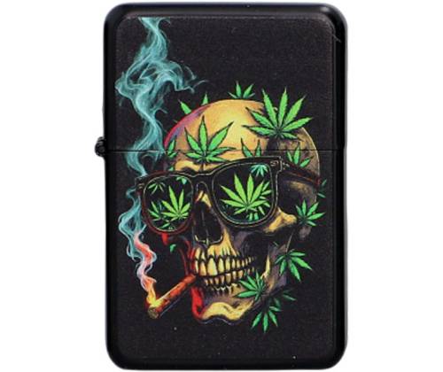 Αναπτήρας Λαδιού Πέτρας - Skull Leaf Black #2 - Τιμή: 3,80€
