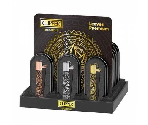 Clipper Lighter Metal Large - Leaves Premium - Price: 13,50€