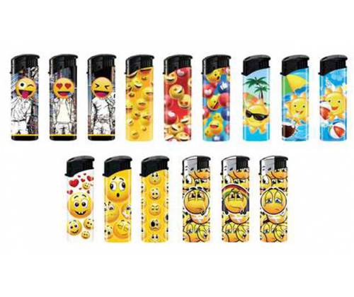 FunFlam Αναπτήρες Ηλεκτρονικοί - Smiles 3τεμ. - Τιμή: 1,20€