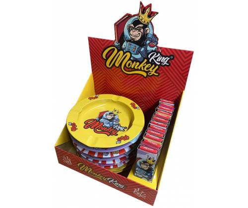 Monkey King Χαρτάκια - Classic King Size Slim με Τζιβάνα & Μεταλλικό Τασάκι Yellow - Τιμή: 4,50€