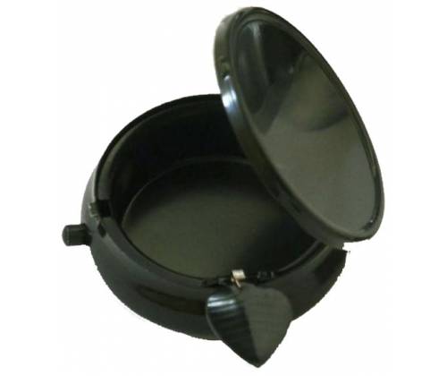 Τασάκι Ανοξείδωτο Τσέπης - Black -  Price: 2,90€