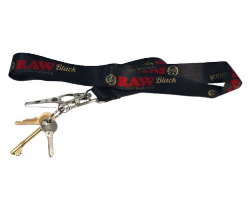 Raw Lanyard Μπρελόκ Κρεμαστό Κορδόνι για τα Κλειδιά - 45cm Black - Τιμή: 3,10€