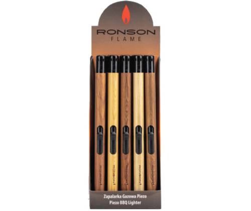Ronson Electric Lighter Candle BBQ Long Wood Grain 21cm - Various Colors (RBL204) - Price: 3,30€