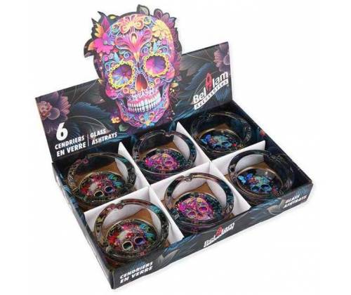 Τασάκι Γυάλινο Διαφανές Belfam - Skulls 8,5cm - Τιμή: 3,30€