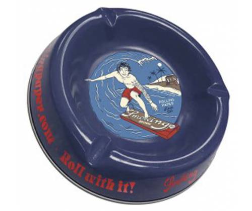 Smoking Metal Ashtray Large Blue Surf - 20cm -  Price: 6,30€