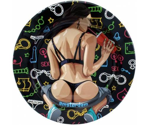 Μεταλλικό Τασάκι - Σχέδιο Amsterdam Sexi Woman -  Price: 2,20€