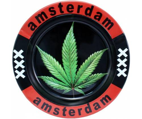 Μεταλλικό Τασάκι - Σχέδιο Amsterdam XXX Leaf -  Price: 2,20€