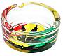 Glass ashtray Transparent MD Rasta Leaf 8,5cm -  Price: 3,30€