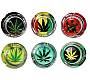 Glass ashtray Transparent MD Rasta Leaf 8,5cm -  Price: 3,30€