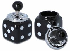 Ceramic ashtray Windproof Spin - Design Zari Black