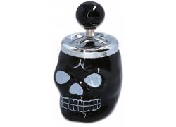 Ceramic ashtray Windproof Spin - Black Skull design