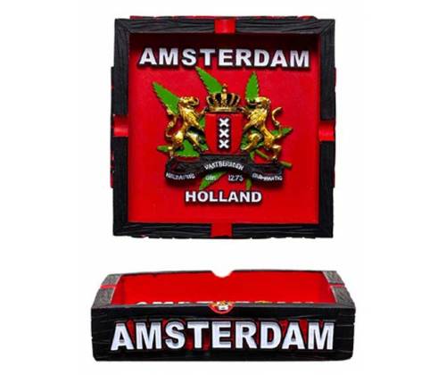 Τασάκι - Amsterdam Logo 01 - 11x11cm -  Price: 7,50€
