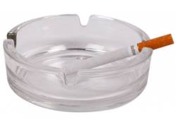 Transparent glass ashtray 10,5x3cm
