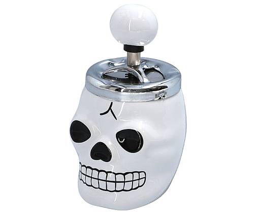 Ceramic Windproof Ashtray Spin - White Skull -  Price: 8,50€