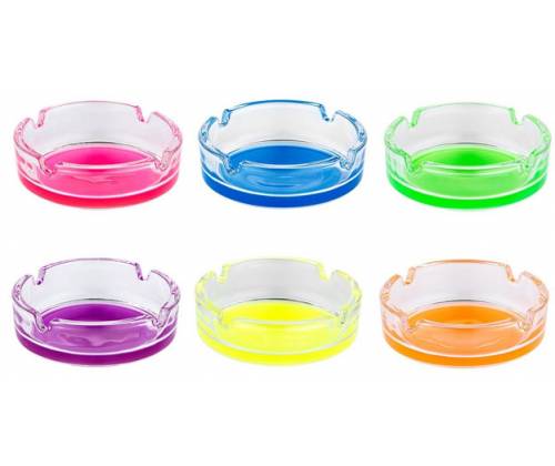Τασάκι Γυάλινο με Χρώμα 11cm - Τιμή: 2,30€