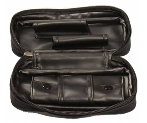 Case for 2 Tobacco Pipes Black PU Leather -  Price: 17,50€