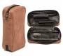 Case for 2 Tobacco Pipes Brown made of PU Leather -  Price: 17,50€