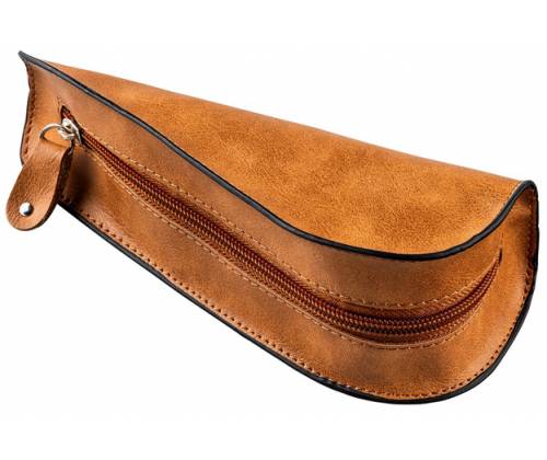 Θήκη για 1 Πίπα Καπνού Μαύρη από Τεχνόδερμα - Ανοικτό Καφέ - Τιμή: 9,50€