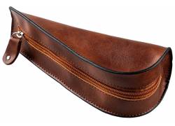 Θήκη για 1 Πίπα Καπνού Μαύρη από Τεχνόδερμα - Καφέ Σκούρο