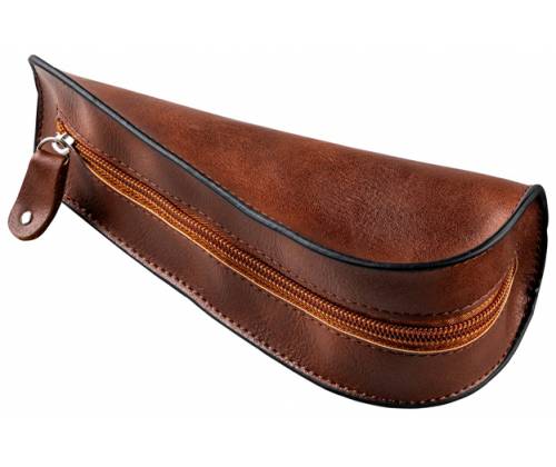 Θήκη για 1 Πίπα Καπνού Μαύρη από Τεχνόδερμα - Καφέ Σκούρο - Τιμή: 9,50€