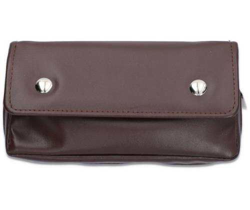 Leather Tobacco Pipe Case Brown - Closes with Buttons (40001281) - Price: 14,50€