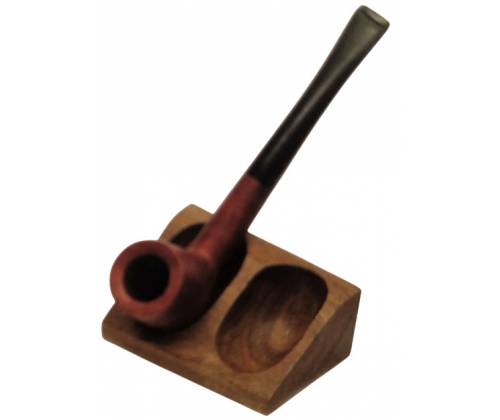 Ξύλινη Βάση - Σταντ για 2 Πίπες Καπνού Χειροποίητη Μίνι (42922) - Τιμή: 24,00€