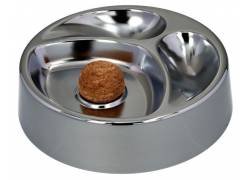 Angelo Τασάκι - Σταχτοδοχείο για 2 Πίπες Καπνού Μεταλλικό Brushed Chrome (412001)