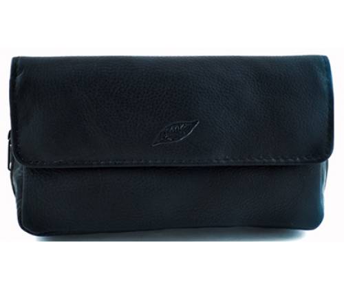 3-Slot Tobacco Pipe Case Leather Black 341 -  Price: 22,50€